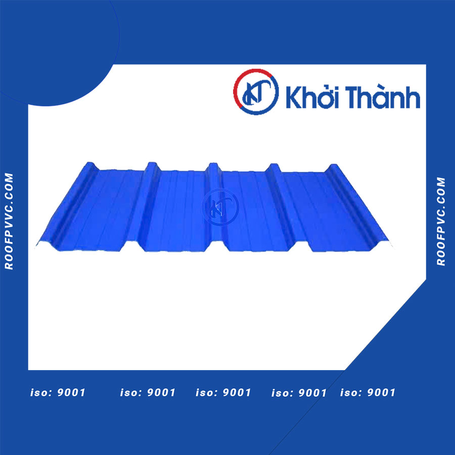 Khoi Thanh Blue Plastic Roofing Sheets with 5 Waves